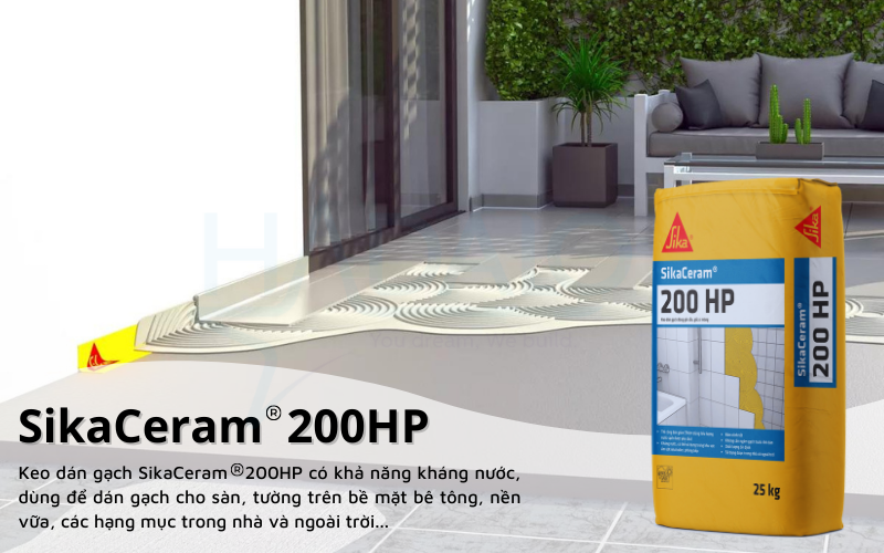 Keo dán gạch khổ lớn SikaCeram 200HP